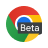 Логотип бета-версии Chrome.